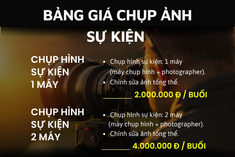 Giá Chụp Ảnh Sự Kiện TPHCM